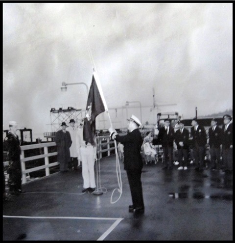 Raising the Coast Guard Auxiliary ensing